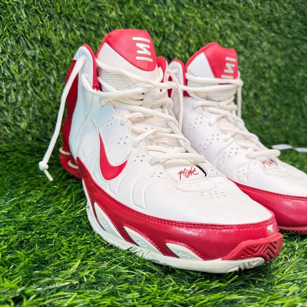 Nike Shox Elevate White Varsity Red Basketball Shoes Mens 15 Flight Vintage 2005